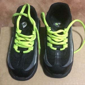 Toddlers AirMax black/neon green/gray
